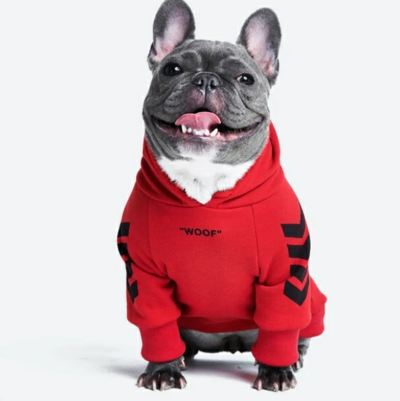 NEW WITH TAGS!! Spark Paws, Dog Size Large, Red, Fleece Hoodie - Picture 5 of 12